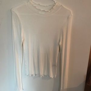 Lettuce Edge Mock Neck Top-BRAND NEW